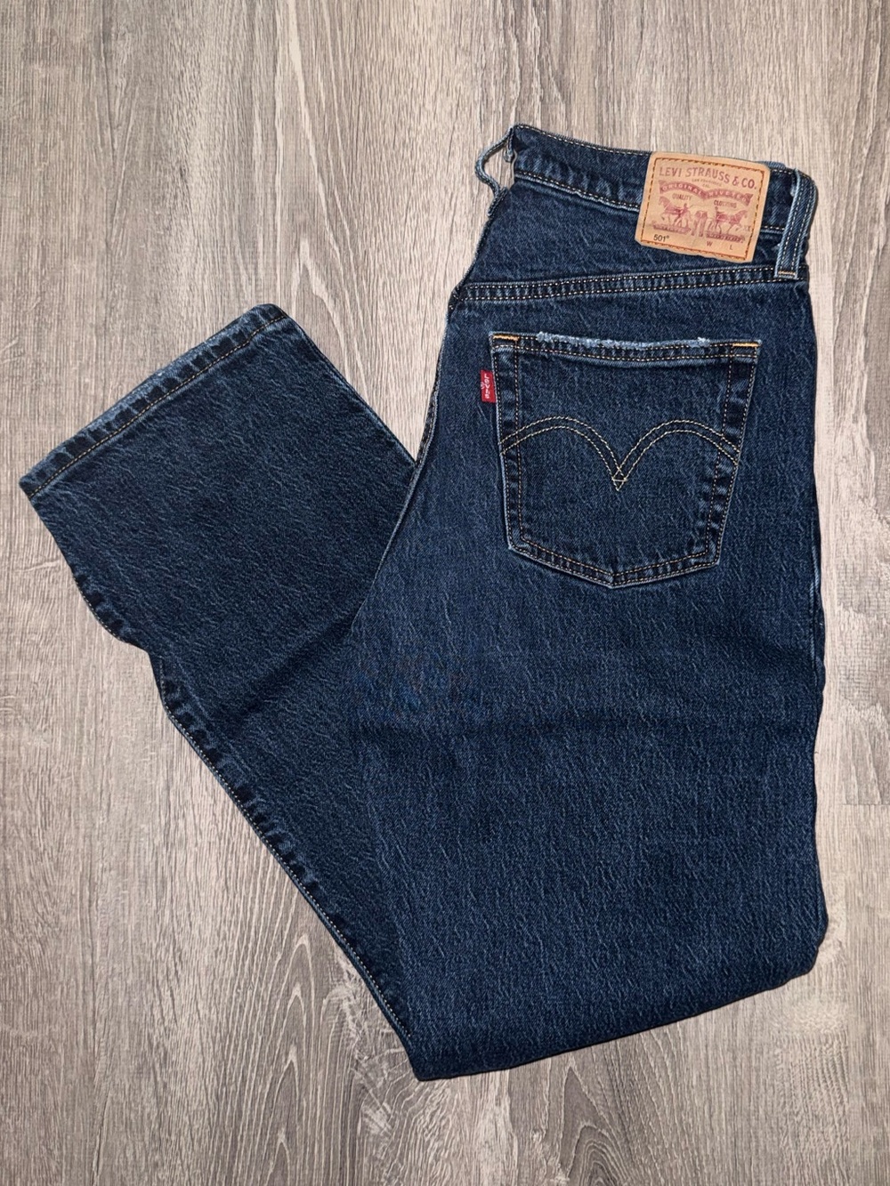 Levi’s 501 Original Dark Wash Jeans – W27 L30 – Button Fly